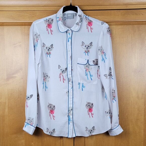 ASOS Tops - ASOS Vintage Retro Long Sleeve Button Down Kitten Blouse - 6